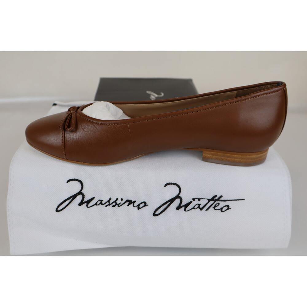 Massimo Matteo Domenique Ballerina Women's Caramel Brown Leather Size 8M - Picture 3 of 8